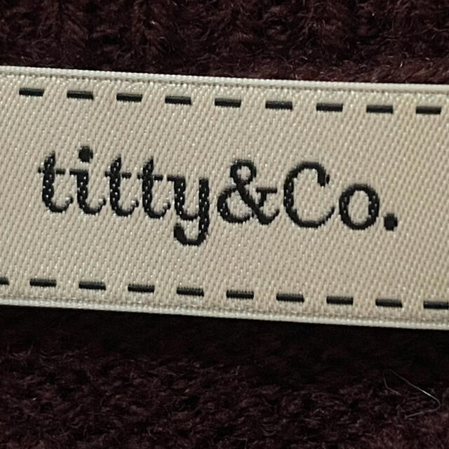 titty&co(ティティアンドコー)のtitty&Co. ノースリーブ ニットワンピース レディースのワンピース(その他)の商品写真