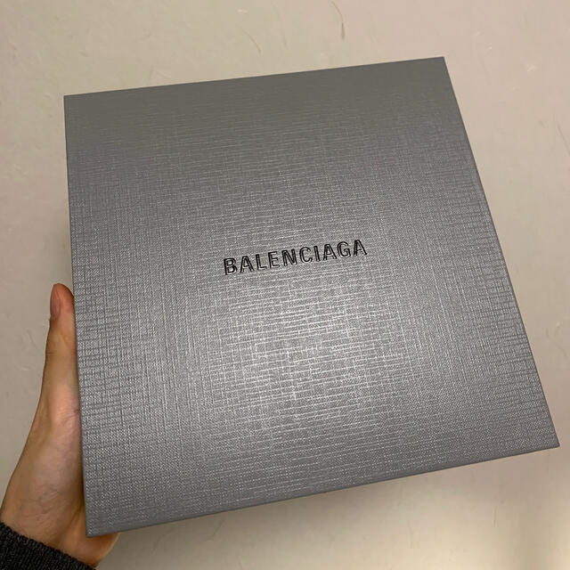 75サイズ Balenciaga ロゴ ベルト シルバー