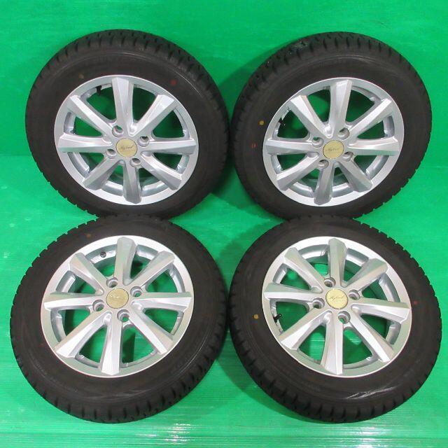 DUNLOP(ダンロップ)のタント 155/65R14 バリ山スタッドレス キャンバス N-BOX 送込良品 自動車/バイクの自動車(タイヤ・ホイールセット)の商品写真