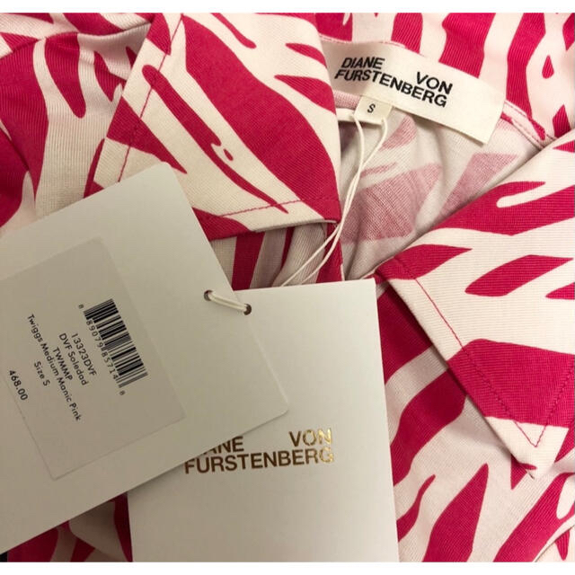 DIANE von FURSTENBERG(ダイアンフォンファステンバーグ)の新品タグ付きdvf Twiggs Medium Manic Pink ドレス レディースのワンピース(ひざ丈ワンピース)の商品写真