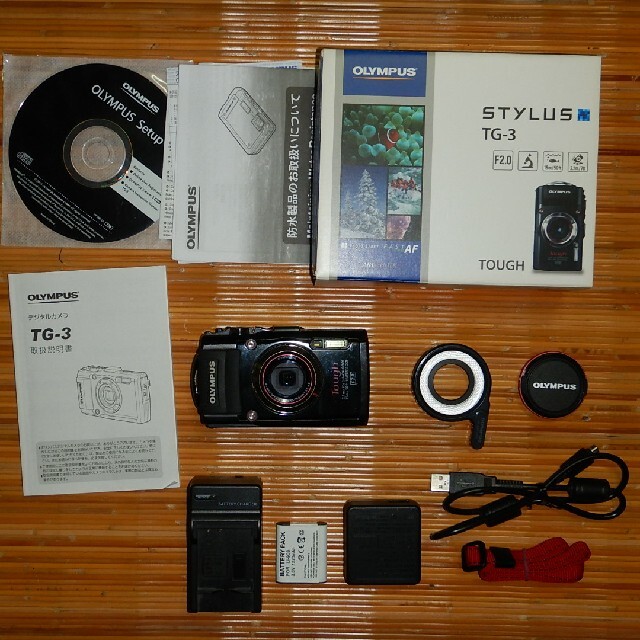 OLYMPUS(オリンパス)のOLYMPUS STYLUS TG-3 Tough ブラック ＋ パーツ スマホ/家電/カメラのカメラ(コンパクトデジタルカメラ)の商品写真