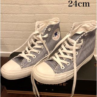 コンバース(CONVERSE)のコンバースハイカットスニーカー　24cm インソールで脚長効果(スニーカー)