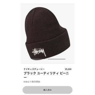 ステューシー(STUSSY)のnike × stussy ビーニー(ニット帽/ビーニー)