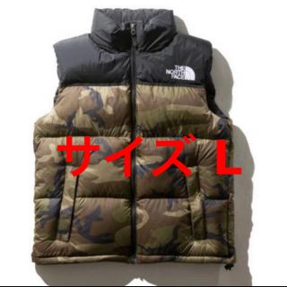 ザノースフェイス(THE NORTH FACE)のサイズ L ノースフェイス ノベルティ ヌプシベスト ウッドランドカモ(ダウンベスト)