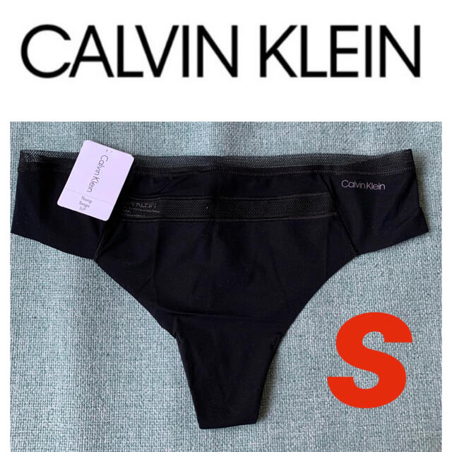 Calvin Klein(カルバンクライン)の新品Calvin Klein レディース  メッシュトリムTバック　S  レディースの下着/アンダーウェア(ショーツ)の商品写真