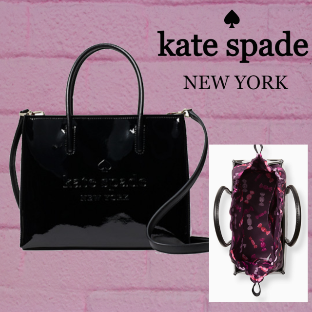 ★SALE☆【kate spade】ロゴ入りトリスタ パテント トートバック