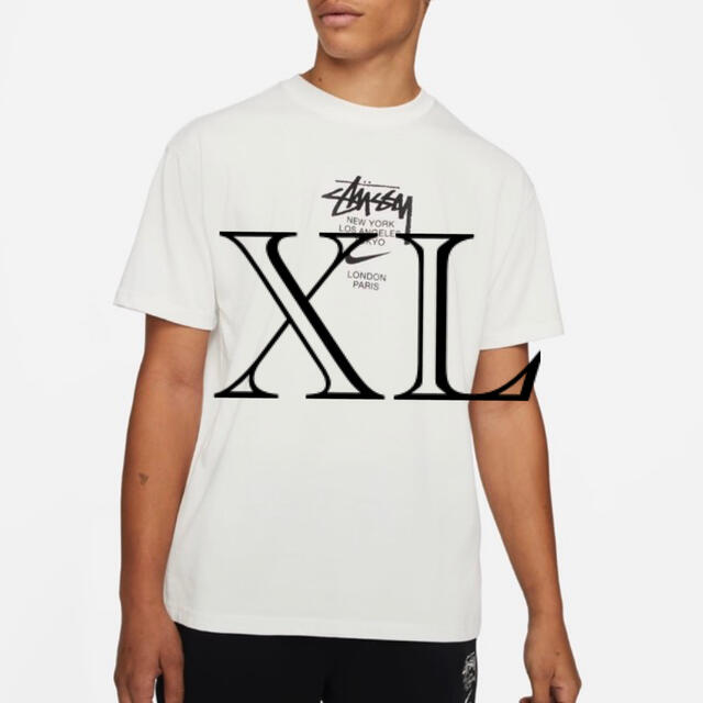 XL ナイキ  ステューシー  ホワイト　Tシャツ