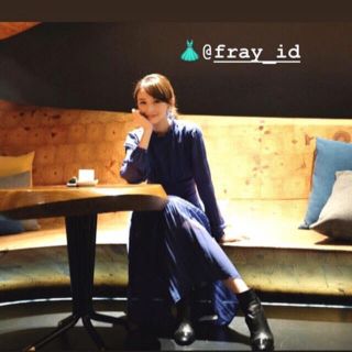 フレイアイディー(FRAY I.D)の【美品】モデル舞川あいく着用frayid (ひざ丈ワンピース)