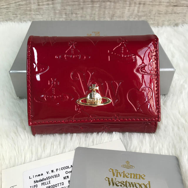 【在庫限り‼︎】Vivienne Westwood ミニ財布　レッド　エナメル