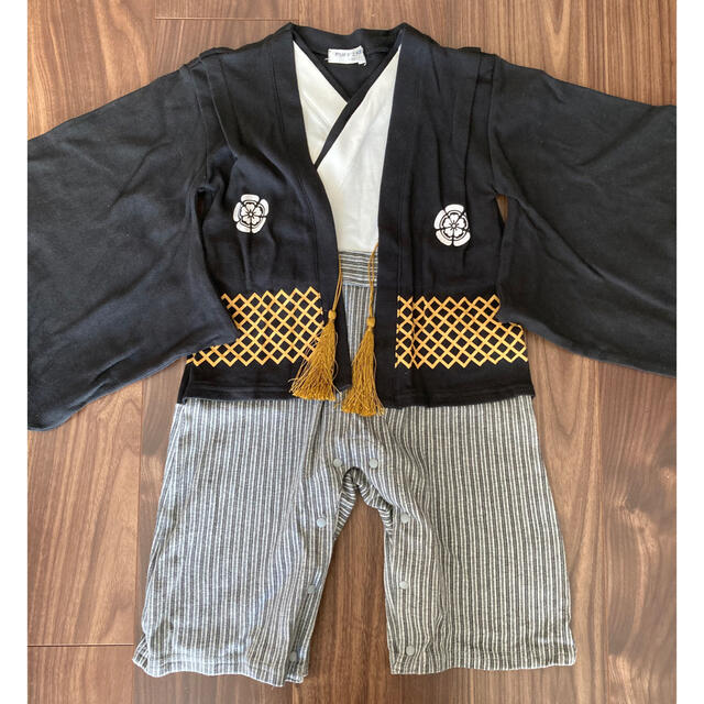 袴ロンパース 男の子 90 キッズ/ベビー/マタニティのキッズ服男の子用(90cm~)(和服/着物)の商品写真