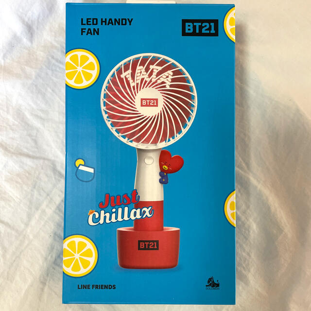 防弾少年団(BTS)(ボウダンショウネンダン)のBT21 LED HANDY FUN 携帯扇風機 TATA スマホ/家電/カメラの冷暖房/空調(扇風機)の商品写真