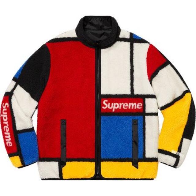 [L]supreme colorblocked fleece jacket