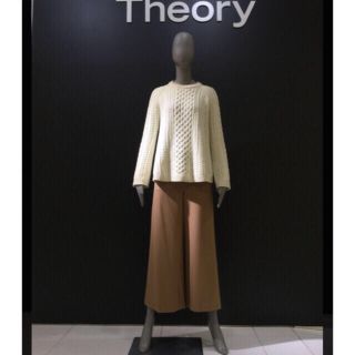 セオリー(theory)のセオリー　ウール混ワイドパンツ　ブラック(カジュアルパンツ)