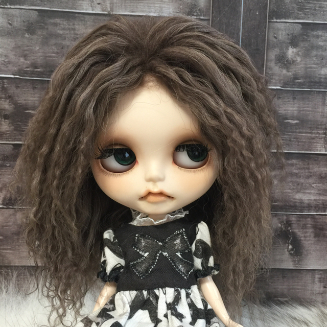 blythe_カフェモカ✨w-059チベットラムフルスキンウィッグ