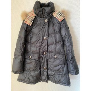 バーバリーブルーレーベル(BURBERRY BLUE LABEL)の☆専用です☆バーバリーブルーレーベル　ファー付きダウンコート　黒　38(ダウンコート)