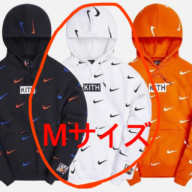 NIKE(ナイキ)のKITH & Nike Swoosh Hoodie White M メンズのトップス(パーカー)の商品写真