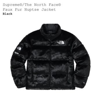 シュプリーム(Supreme)の【即日発送可】Supreme TNF Fur Nuptse Jacket 黒 S(ダウンジャケット)