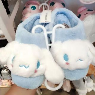 miniso シナモロール　モコモコスリッパ(スリッパ/ルームシューズ)