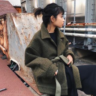 juemi Curling Bore Middle Coatの通販 by のん's shop｜ラクマ