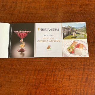 箱根ガラスの森美術館　飲食付招待券　１枚(美術館/博物館)