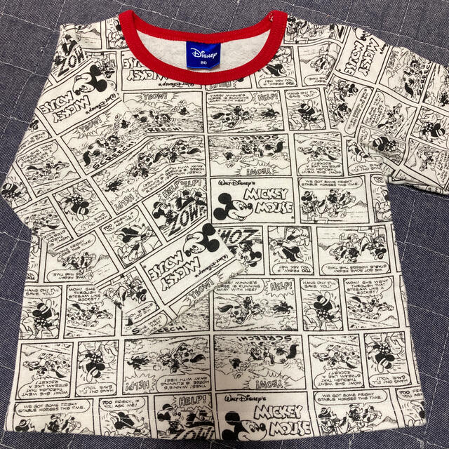 ミッキーロングTシャツ キッズ/ベビー/マタニティのベビー服(~85cm)(Ｔシャツ)の商品写真