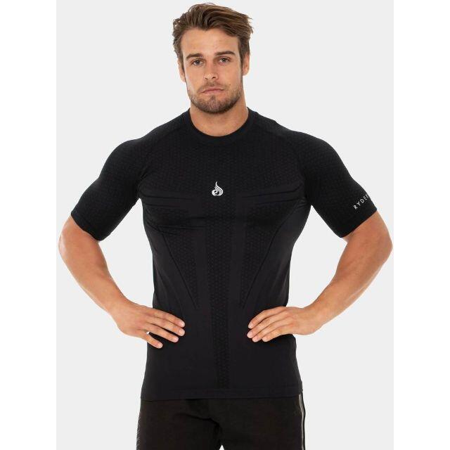 Gymshark Geo Seamless T-Shirt - Black/Charcoal Grey