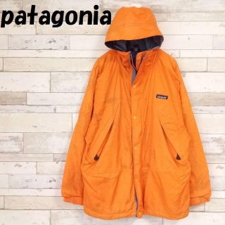 パタゴニア(patagonia)の【人気】パタゴニア マウンテンジップパーカー 胸ロゴ オレンジ XL キッズ(ジャケット/上着)