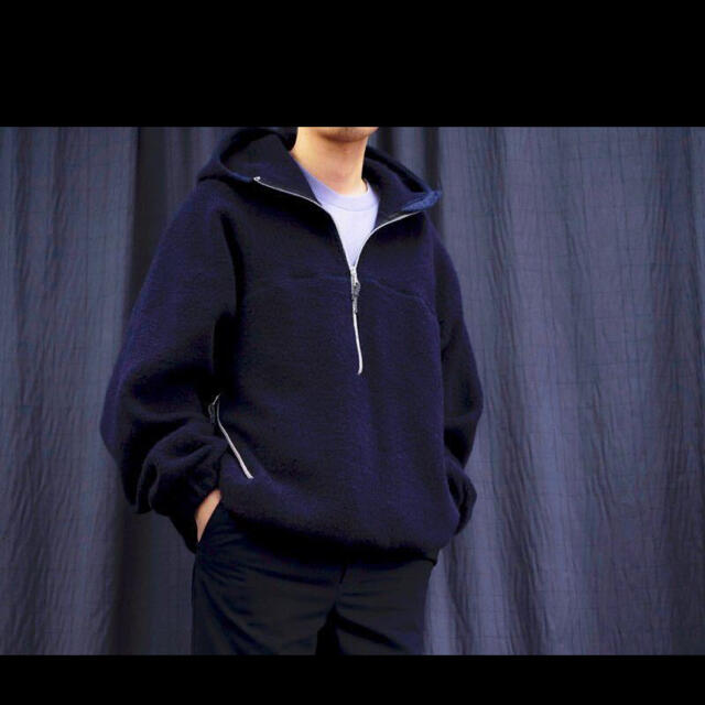 uru 19aw wool fleece blouson