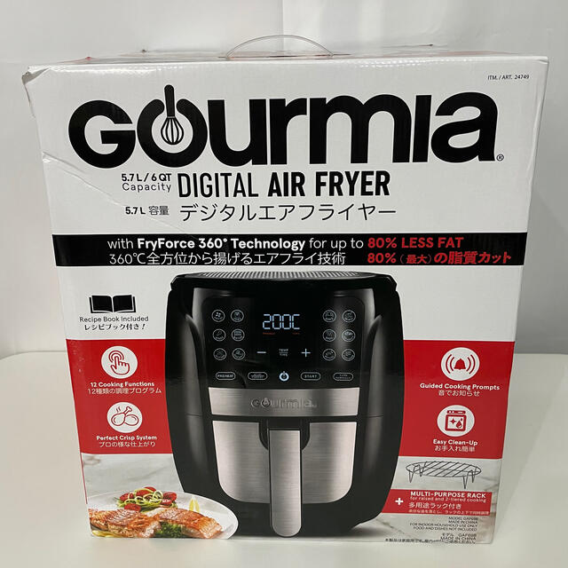 GOURMIA ノンフライヤー デジタルエアフライヤー 5.7l