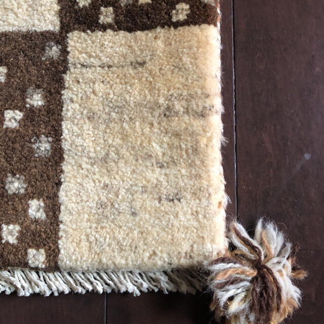 新品未使用❗️イラン製ギャッベ 手編み絨毯・天然染料使用 1