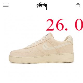 ステューシー(STUSSY)のStüssy / Nike Air Force 1 Low - Fossil(スニーカー)