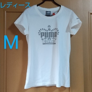 プーマ(PUMA)の新品 レディース M PUMA ホワイト Tシャツ 定価2499円 王冠プリント(Tシャツ(半袖/袖なし))