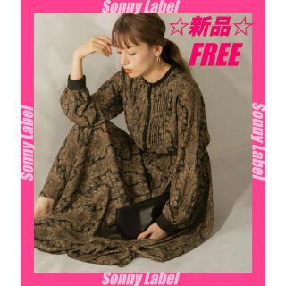 サニーレーベル(Sonny Label)の☆新品☆完売カラー☆ アーバンリサーチサニーレーベル　ダマスクプリントワンピース(ロングワンピース/マキシワンピース)