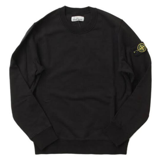 STONE ISLAND  ブラックコットンスウェットシャツ