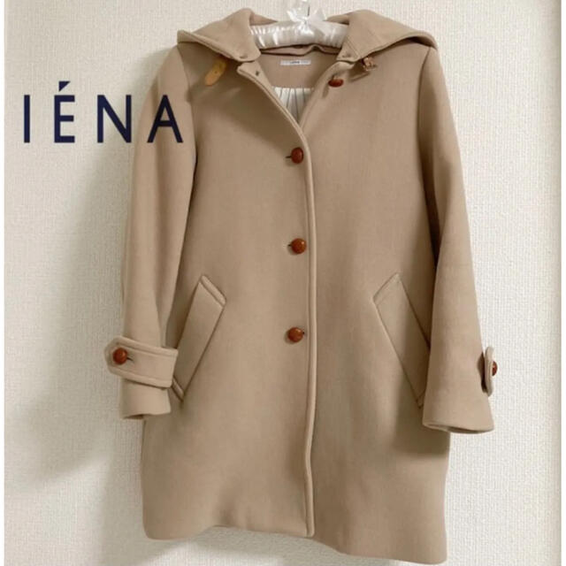 IENA(イエナ)のIENA イエナ メルトンノーカラーフード付きコート2way　サイズ 36 レディースのジャケット/アウター(ダッフルコート)の商品写真