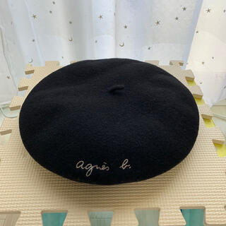アニエスベー(agnes b.)のアニエスベー　ベレー帽　黒(ハンチング/ベレー帽)