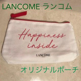 ランコム(LANCOME)の■ランコムLANCOMEオリジナルポーチ■布製白×ピンク★(ポーチ)