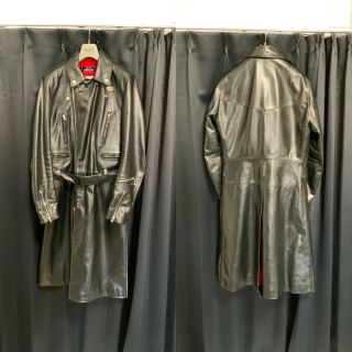 コムデギャルソン(COMME des GARCONS)のコムデギャルソン  ルイスレザー　ライダース　コート　40(ライダースジャケット)