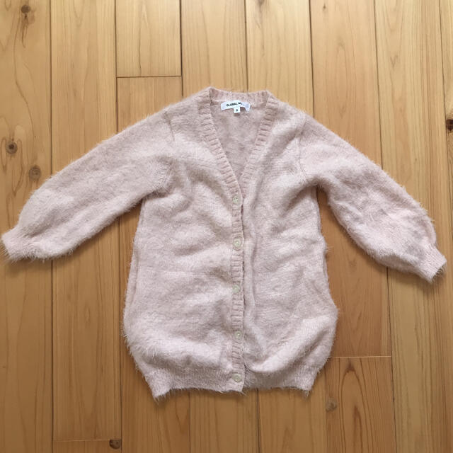 GLOBAL WORK(グローバルワーク)のふわふわ　カーディガン　95-100 キッズ/ベビー/マタニティのキッズ服女の子用(90cm~)(カーディガン)の商品写真