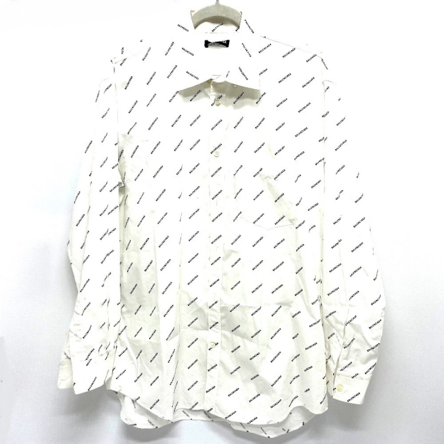 BALENCIAGA バレンシアガ プリント 長袖シャツ 534333 ロゴ総柄
