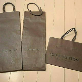 ルイヴィトン(LOUIS VUITTON)のヴィトン ショップ袋３枚セット ネクタイ袋 ワイン袋 小袋(ショップ袋)