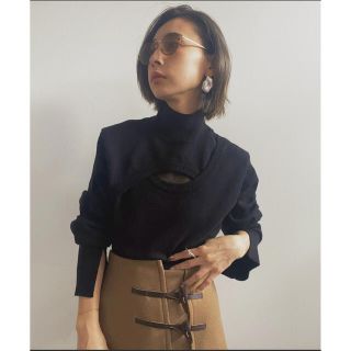 アメリヴィンテージ(Ameri VINTAGE)のLINK UP KNIT TOP (ニット/セーター)