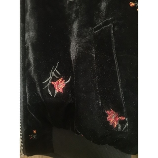 PAGEBOY今期 ベロア花柄刺繍ブルゾン lily brown snidel