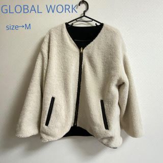 グローバルワーク(GLOBAL WORK)のリバーシブルボアブルゾン＊ボアコートグローバルワークGW(ブルゾン)