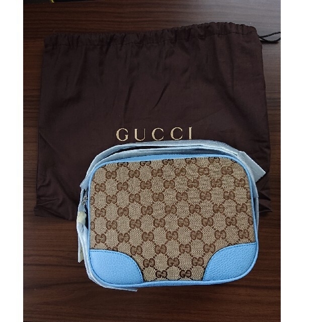 本日特価】 Gucci 美品 ブルー ショルダーバッグ 【最終値下げ