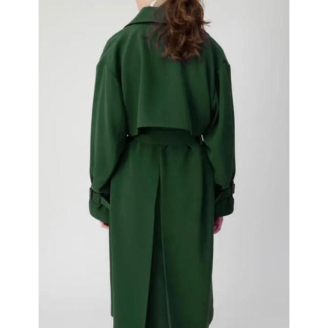 moussy(マウジー)のはじこい着用❣️緑moussyトレンチコート レディースのジャケット/アウター(トレンチコート)の商品写真
