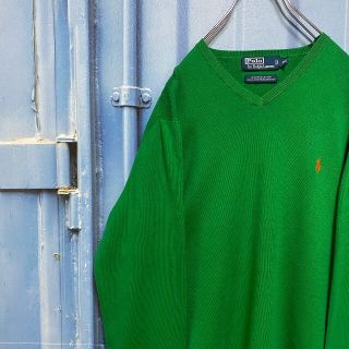 ポロラルフローレン(POLO RALPH LAUREN)の90s ポロ ラルフローレン ハイゲージニット オーバーサイズ ゆるだぼ 綺麗(ニット/セーター)