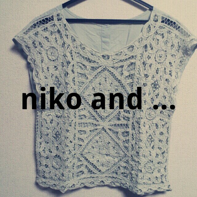 niko and...(ニコアンド)のバテンレースなミント色トップス レディースのトップス(Tシャツ(半袖/袖なし))の商品写真