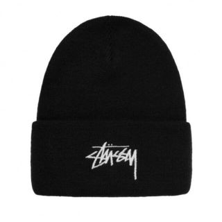 ステューシー(STUSSY)のSTUSSY NIKE CUFF BEANIE  黒　ビーニー　ニットキャップ(ニット帽/ビーニー)