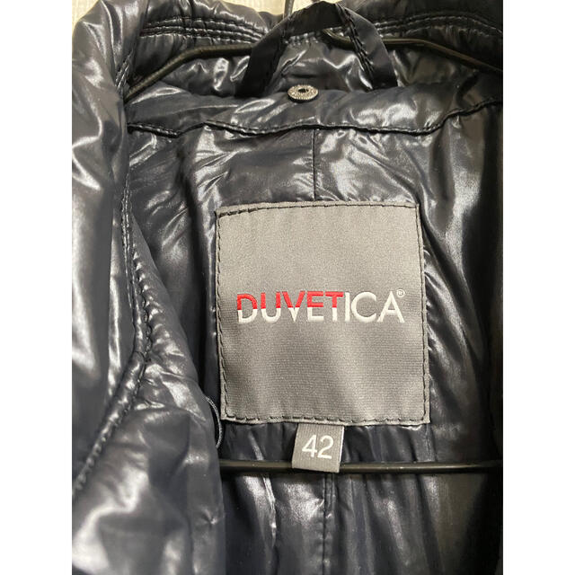 DUVETICA(デュベティカ)のあっこ様専用　デュベティカ　ダウン　ネイビー　ツイード　レディース　42 レディースのジャケット/アウター(ダウンジャケット)の商品写真